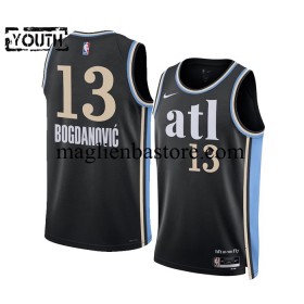 Maglia NBA Atlanta Hawks Bogdanovic 13 2023-2024 Nike City Edition Nero Swingman - Bambino